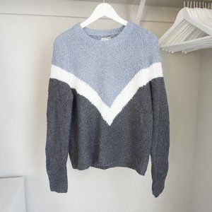 Wool Carrigan Varsity Sweater in Bluestone